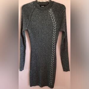By & By gray silver sweater dress juniors size large